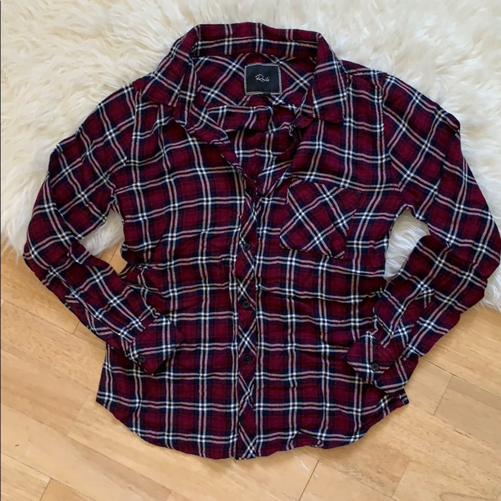 Rails Button Down Top Size S